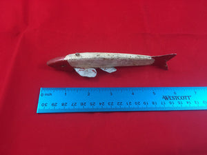 Vintage Ice Fishing Spearing Decoy Lure - Folk Art - Collection Purchased in the early 90's (Image Two - Bottom View)