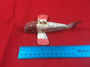 Vintage Ice Fishing Spearing Decoy Lure - Folk Art - Collection Purchased in the early 90's (Image One - Top View)