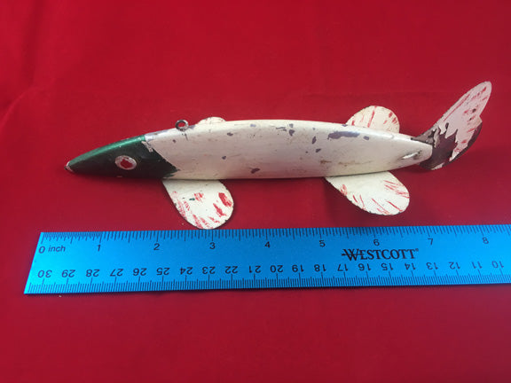 Vintage Ice Fishing Spearing Decoy Lure - Folk Art - Collection Purchased in the early 90's (Image One - Top View)