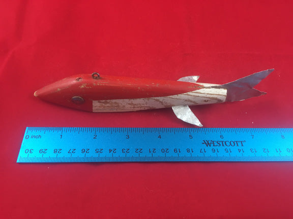 Vintage Ice Fishing Spearing Decoy Lure - Folk Art - Collection Purchased in the early 90's (Image Two - Bottom View)