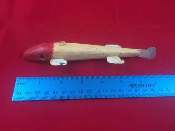 Vintage Ice Fishing Spearing Decoy Lure - Folk Art - Collection Purchased in the early 90's (Image One - Top View)