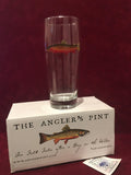 Hand Painted Anglers Pint Glass Cutthroat Trout by Karen Talbot Hand Signed #1/50
