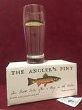Hand Painted Anglers Pint Glass Brown Trout by Karen Talbot Hand Signed #4/50