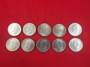 1976 Bicentenial Eisenhower Dollar - Lot of 10 Used Condition
