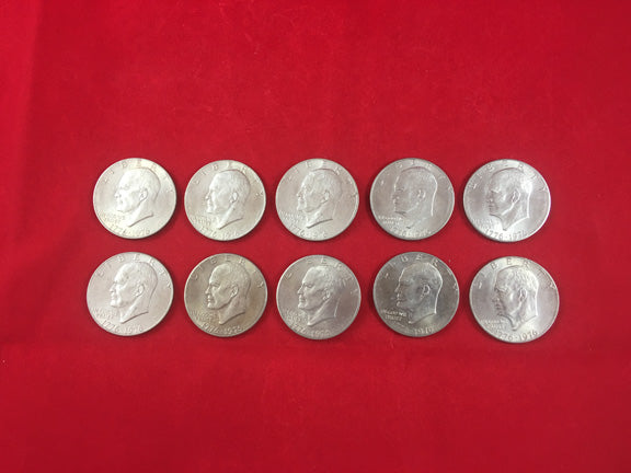 1976 Bicentenial Eisenhower Dollar - Lot of 10 Used Condition