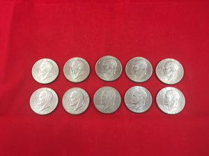 1976 Bicentenial Eisenhower Dollar - Lot of 10 Used Condition