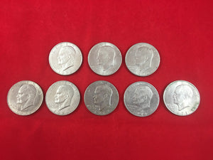 Eisenhower Dollar (Mixed Dates) - Lot of 8 Used Condition