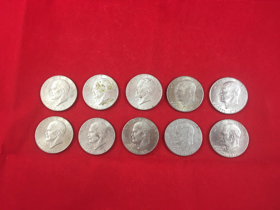 Eisenhower Dollar (Mixed Dates) - Lot of 10 Used Condition