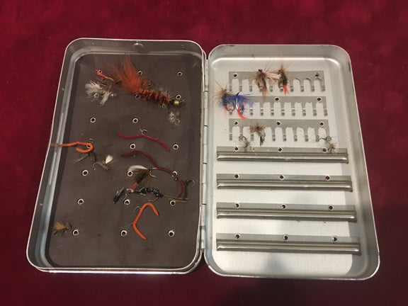 Nice fly assortment in a Perrine Box
